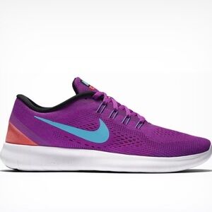 Nike Vibrant Purple Sneakers with Teal Swoosh